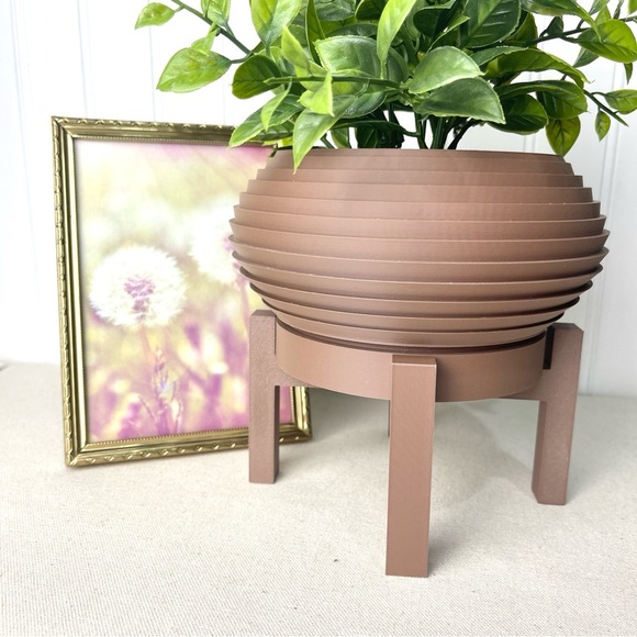 Indoor Planter Pot, The Frons Planter Pot, Drip Tray and Stand - Picture 1 of 8